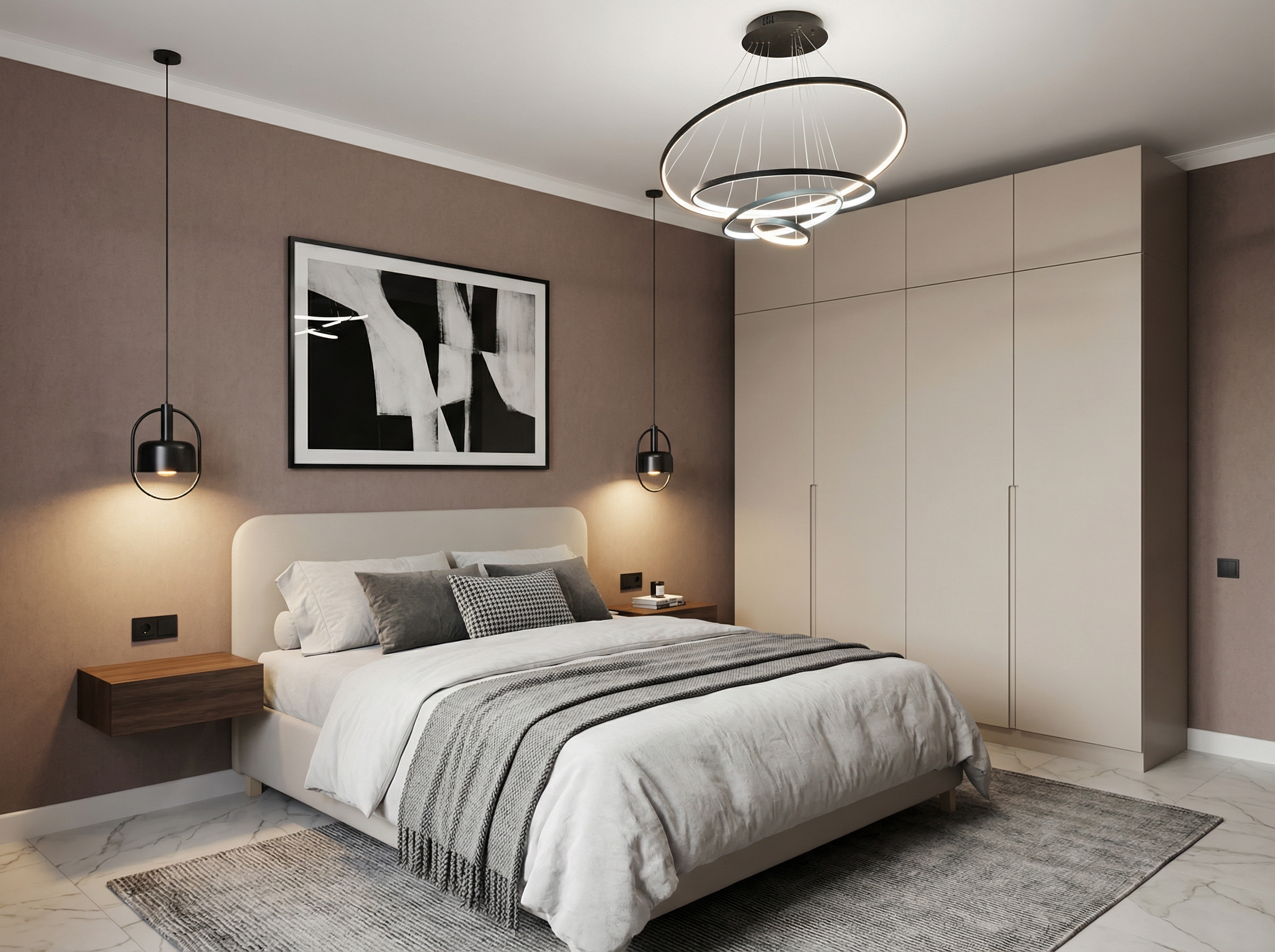 Дизайн спальни в стиле Минимализм — фото интерьера от нейросети RoomGPT