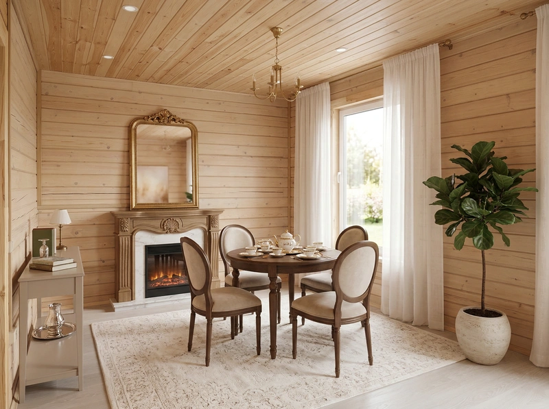 Дизайн интерьера в стиле Классика — Гостиная от нейросети RoomGPT