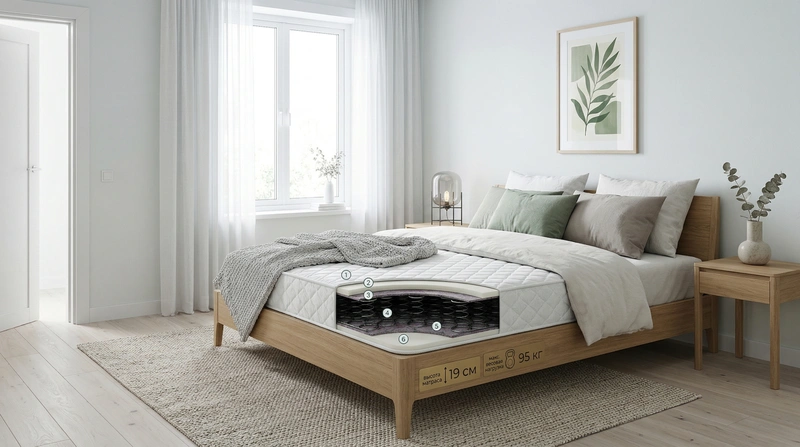 Дизайн спальни в стиле Сканди — фото интерьера от нейросети RoomGPT