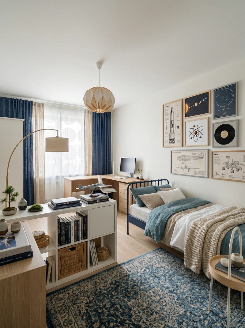 Дизайн интерьера в стиле Хюгге — Спальня от нейросети RoomGPT