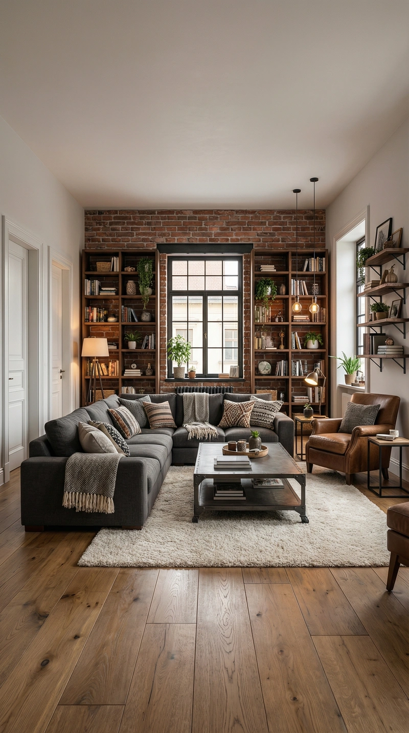 Дизайн гостиной в стиле Эклектика — фото интерьера от нейросети RoomGPT