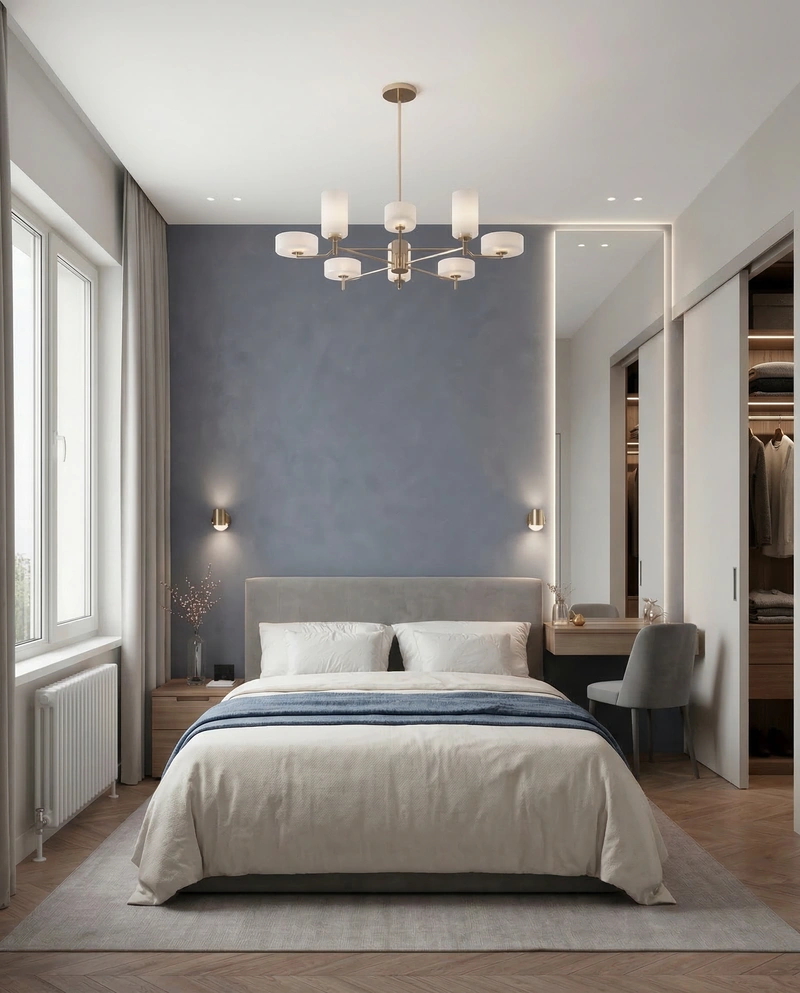 Дизайн интерьера в стиле Минимализм — Спальня от нейросети RoomGPT