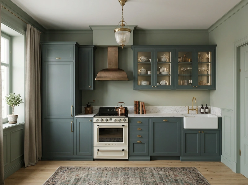 Дизайн интерьера в стиле Классика — Кухня от нейросети RoomGPT