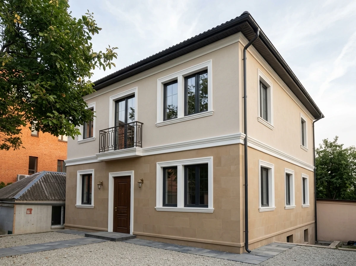 Дизайн фасада в стиле Классика — Фасад от нейросети RoomGPT