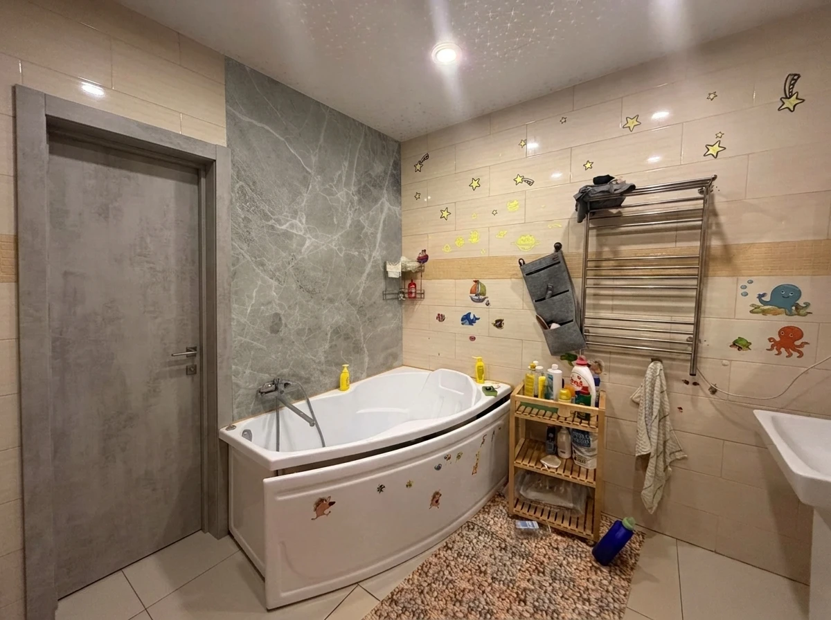 Дизайн ванной в стиле Эклектика — фото интерьера от нейросети RoomGPT