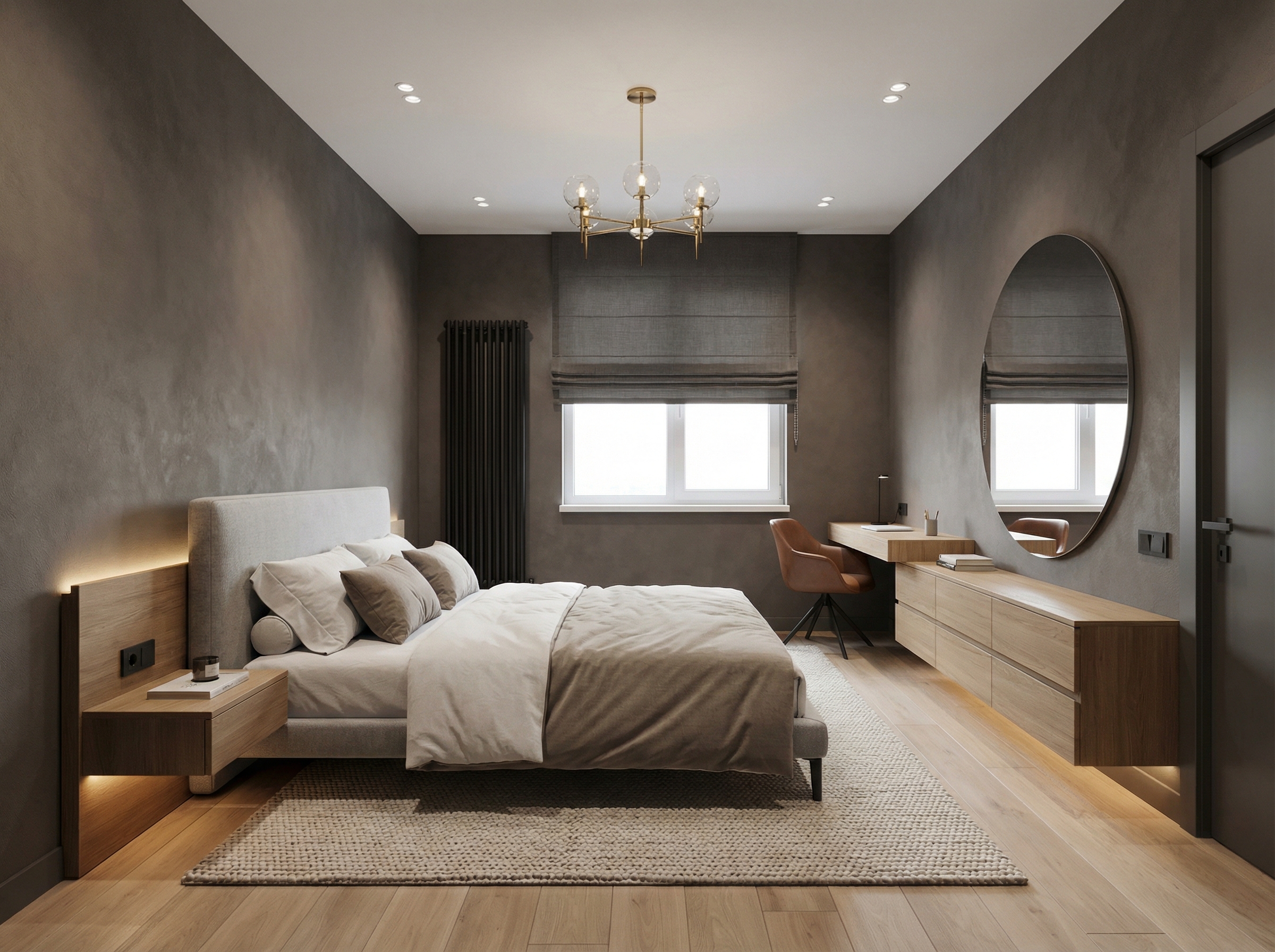 Дизайн спальни в стиле Минимализм — фото интерьера от нейросети RoomGPT