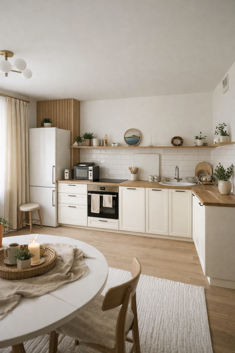 Дизайн интерьера в стиле Хюгге — Кухня от нейросети RoomGPT