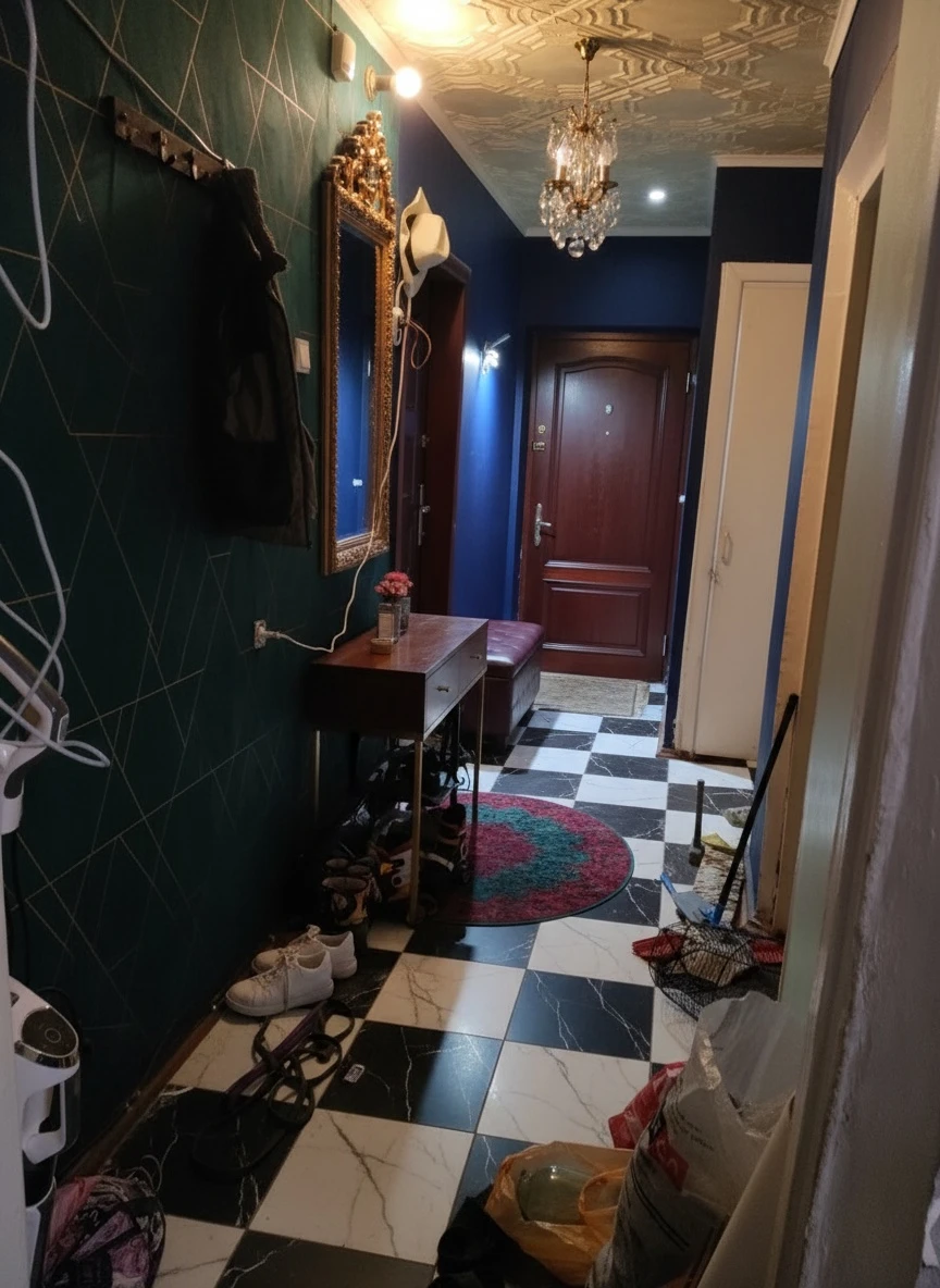 Дизайн прихожей в стиле Британский — фото интерьера от нейросети RoomGPT