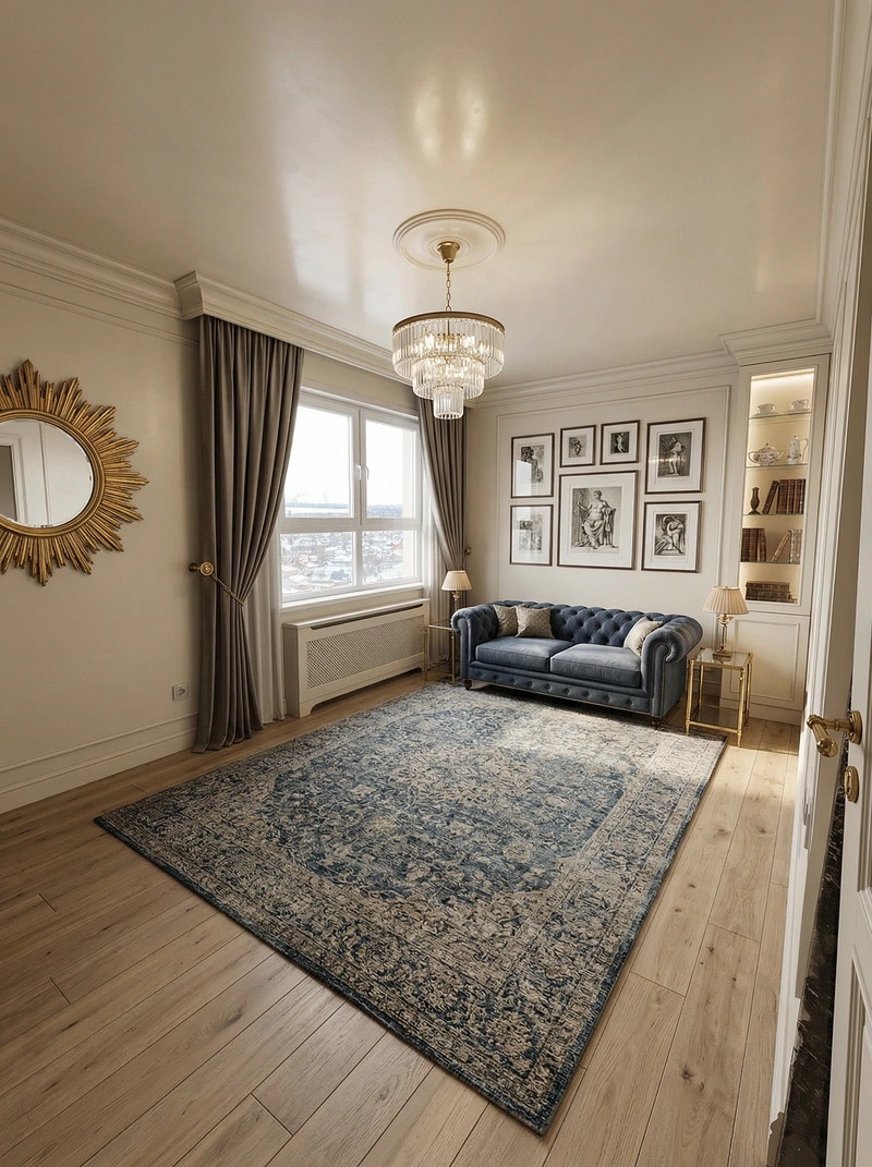 Дизайн интерьера в стиле Классика — Гостиная от нейросети RoomGPT