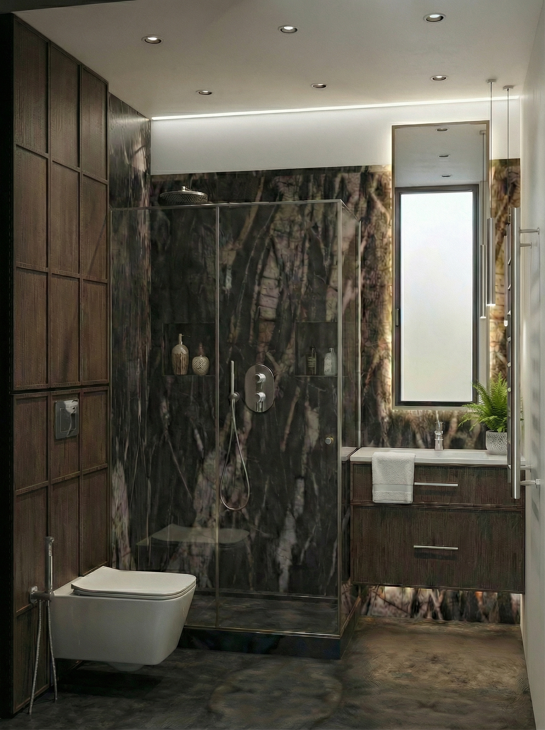 Дизайн ванной в стиле Минимализм — фото интерьера от нейросети RoomGPT