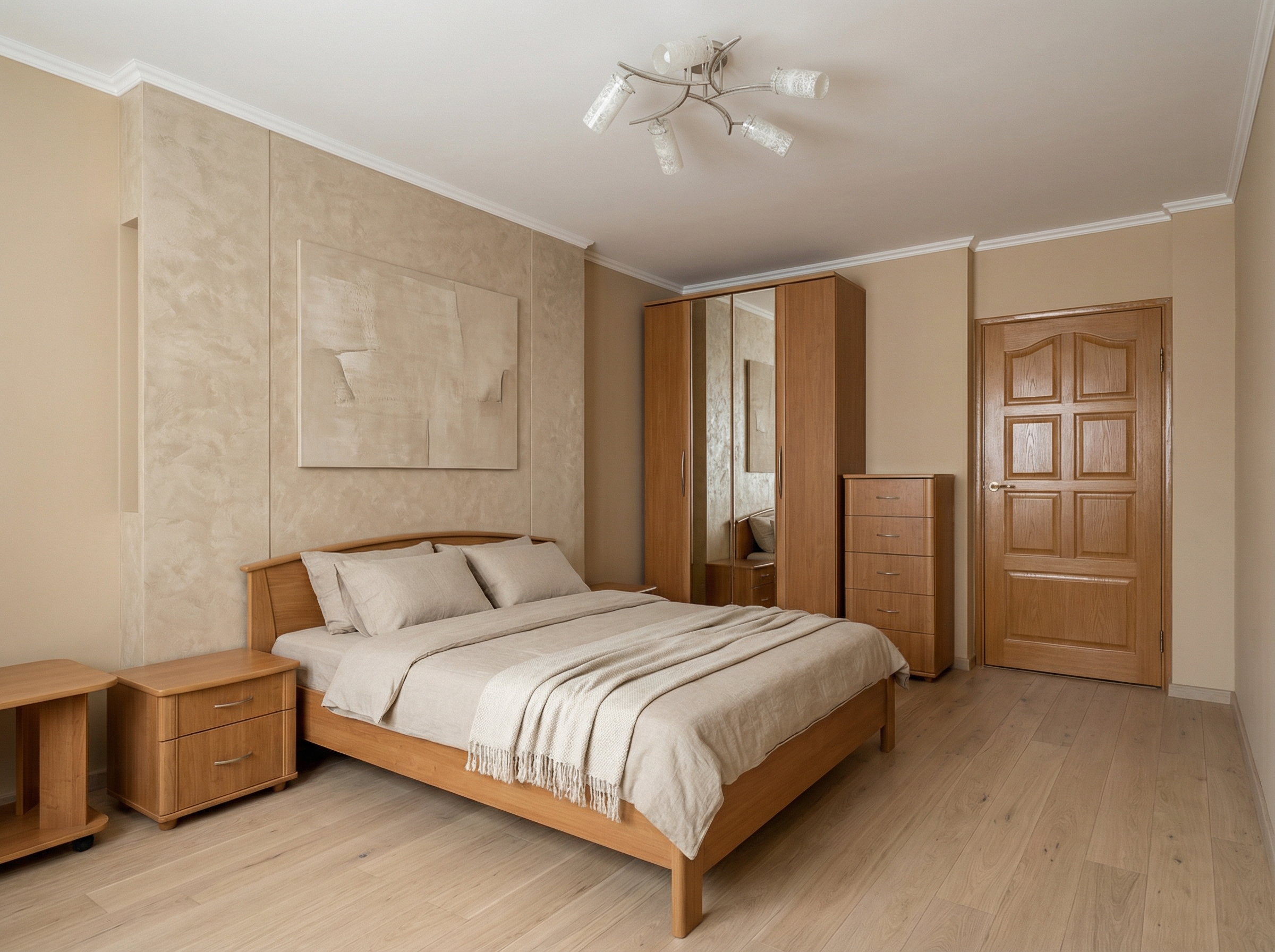 Дизайн спальни в стиле Минимализм — фото интерьера от нейросети RoomGPT