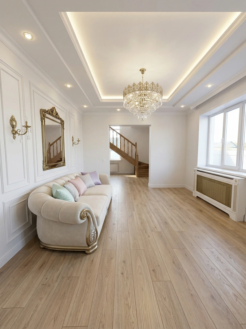 Дизайн гостиной в стиле Неоклассика — фото интерьера от нейросети RoomGPT