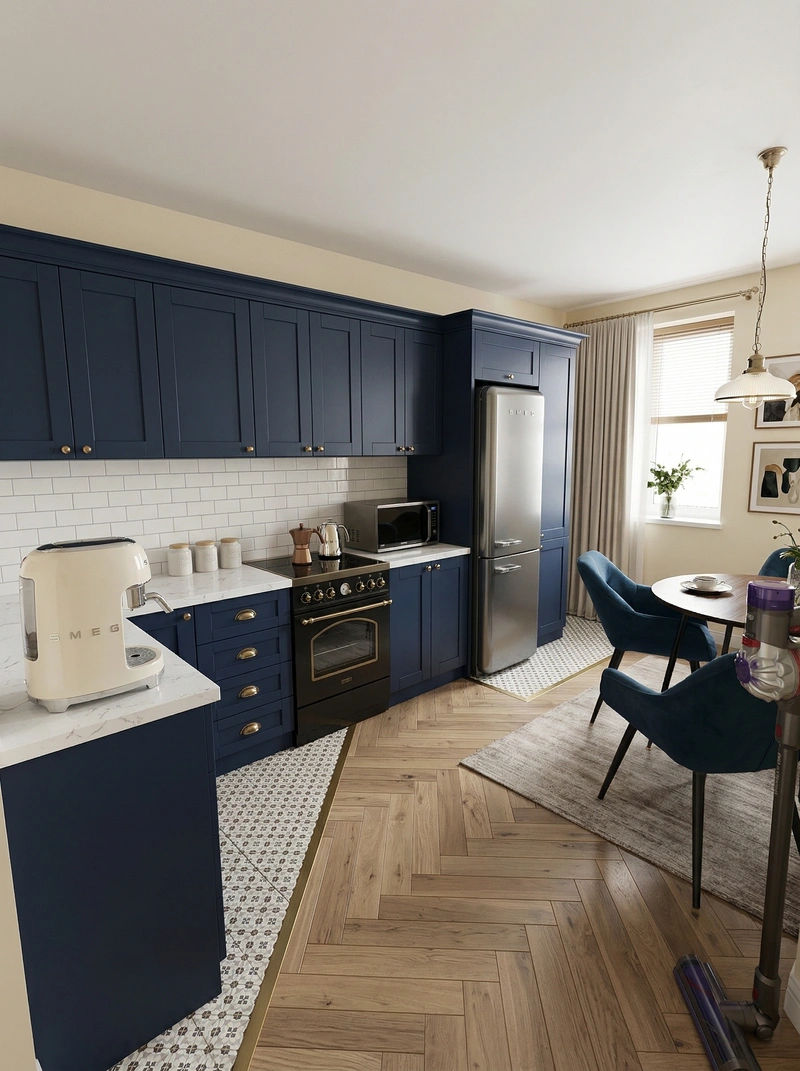 Дизайн кухни в стиле Классика — фото интерьера от нейросети RoomGPT