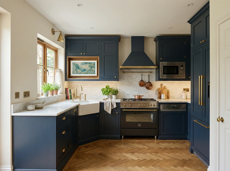 Дизайн кухни в стиле Классика — фото интерьера от нейросети RoomGPT