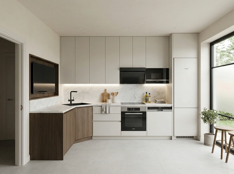 Дизайн кухни в стиле Минимализм — фото интерьера от нейросети RoomGPT