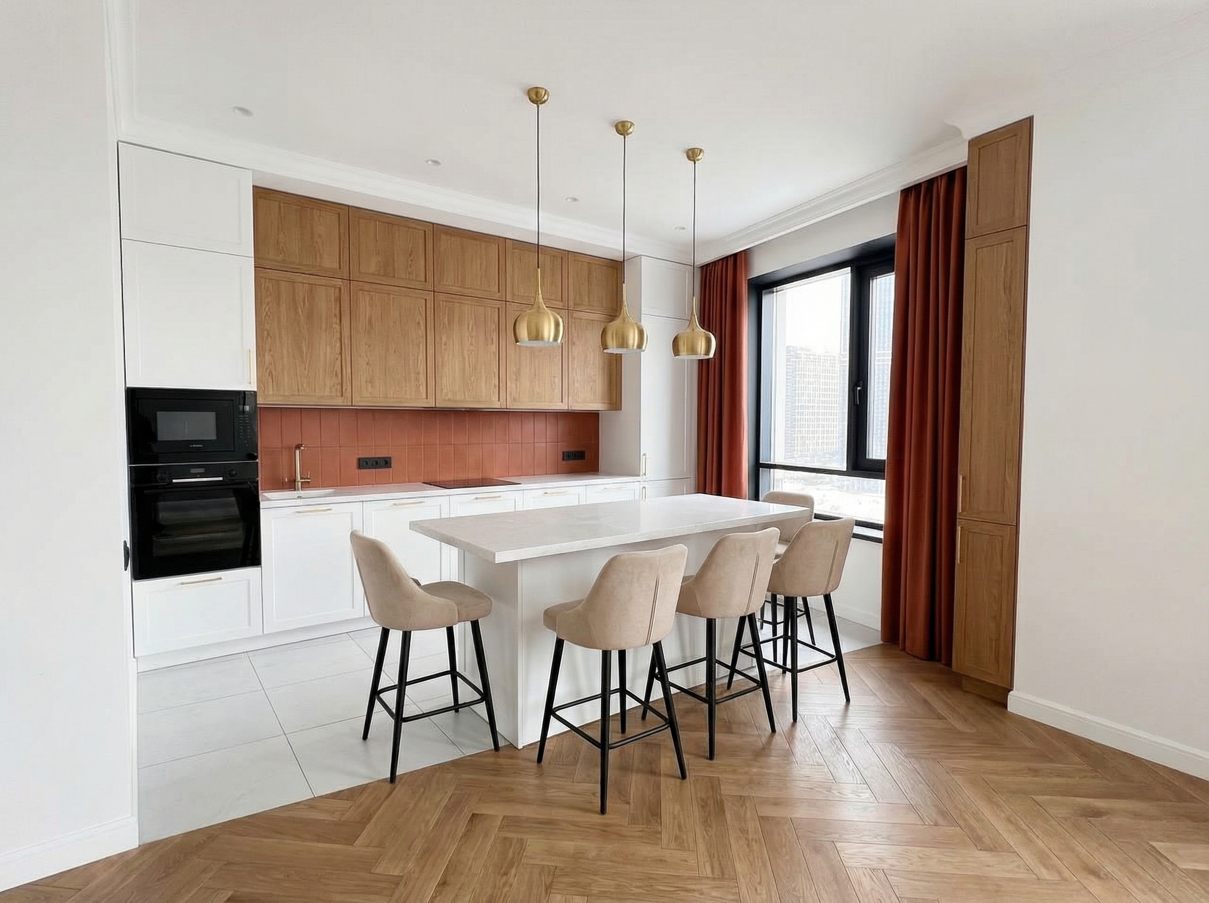 Дизайн кухни в стиле Контемпорари — фото интерьера от нейросети RoomGPT