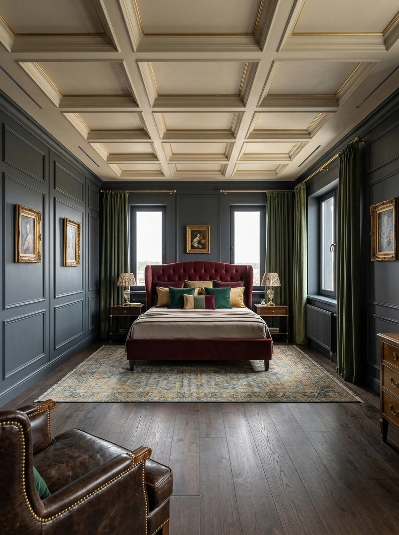 Дизайн спальни в стиле Классика — фото интерьера от нейросети RoomGPT