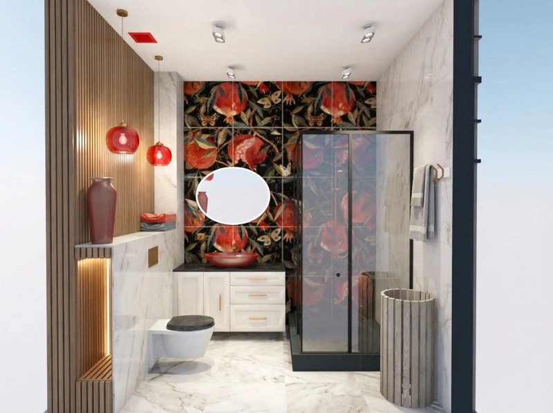 Дизайн интерьера в стиле Неоклассика — Ванная от нейросети RoomGPT