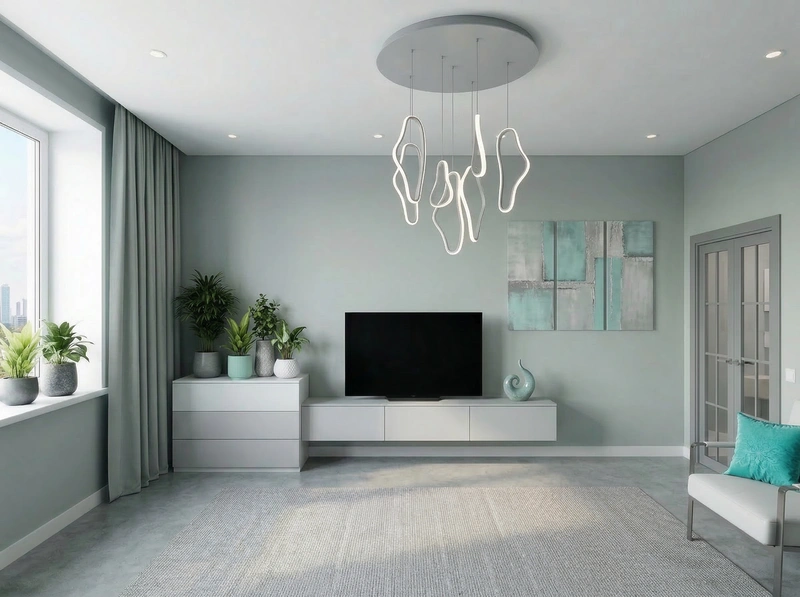 Дизайн гостиной в стиле Контемпорари — фото интерьера от нейросети RoomGPT