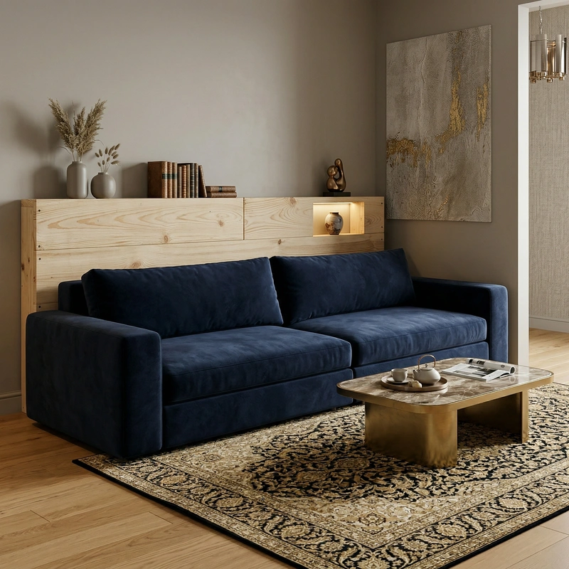 Дизайн гостиной в стиле Контемпорари — фото интерьера от нейросети RoomGPT