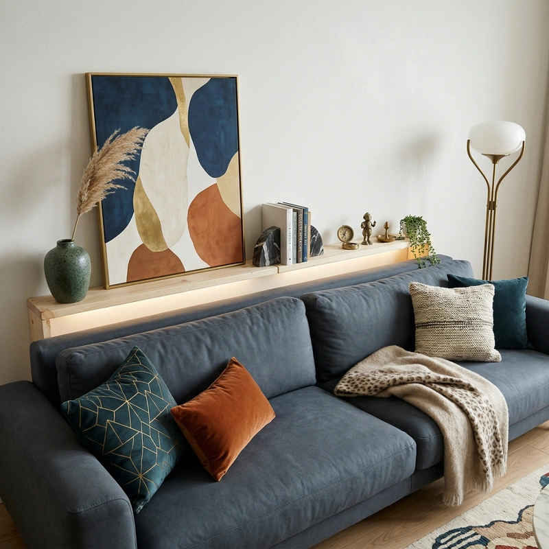 Дизайн гостиной в стиле Эклектика — фото интерьера от нейросети RoomGPT