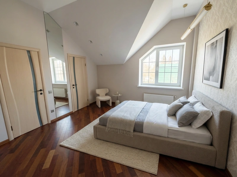 Дизайн интерьера в стиле Минимализм — Спальня от нейросети RoomGPT