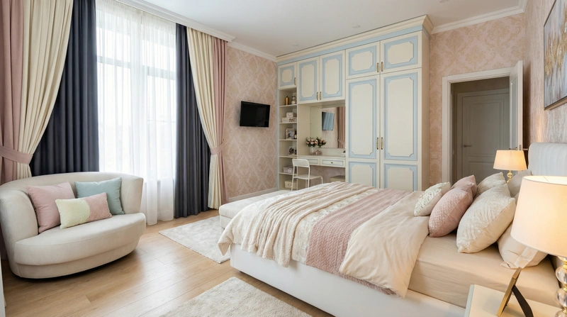 Дизайн интерьера в стиле Классика — Спальня от нейросети RoomGPT