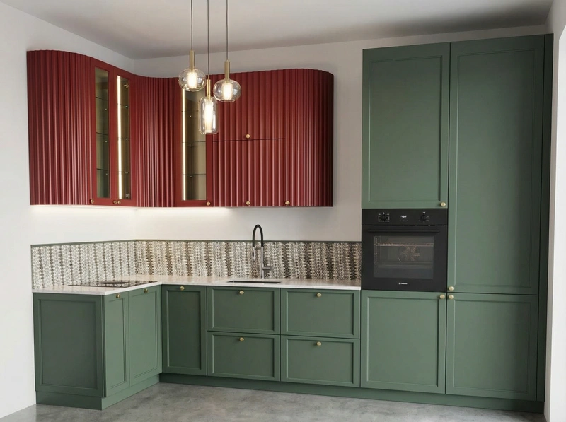 Дизайн интерьера в стиле Контемпорари — Кухня от нейросети RoomGPT