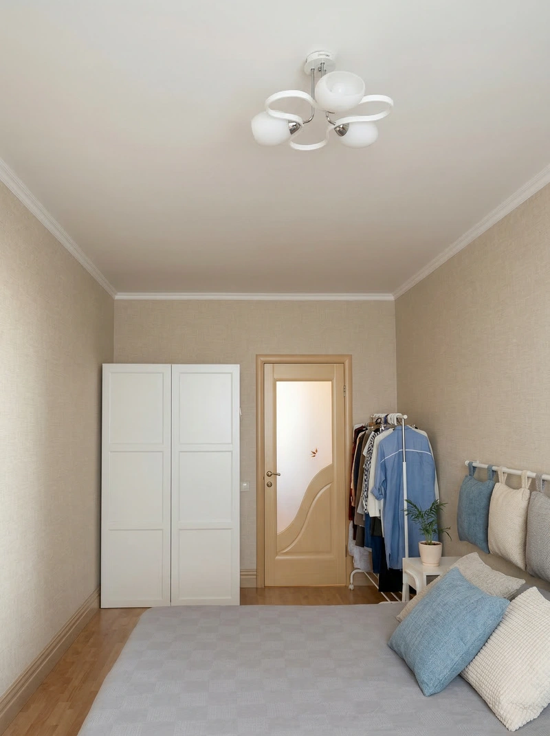 Дизайн спальни в стиле Хюгге — фото интерьера от нейросети RoomGPT