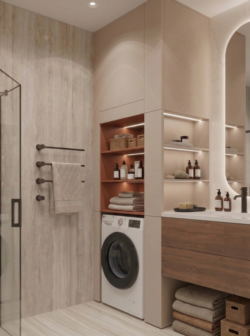 Дизайн ванной в стиле Минимализм — фото интерьера от нейросети RoomGPT