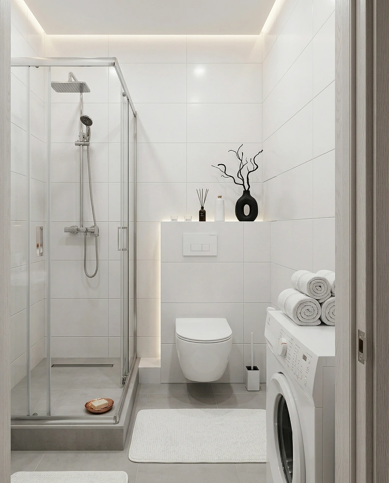Дизайн ванной в стиле Минимализм — фото интерьера от нейросети RoomGPT