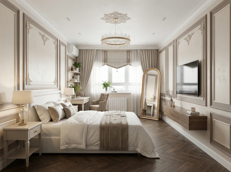 Дизайн интерьера в стиле Классика — Гостиная от нейросети RoomGPT