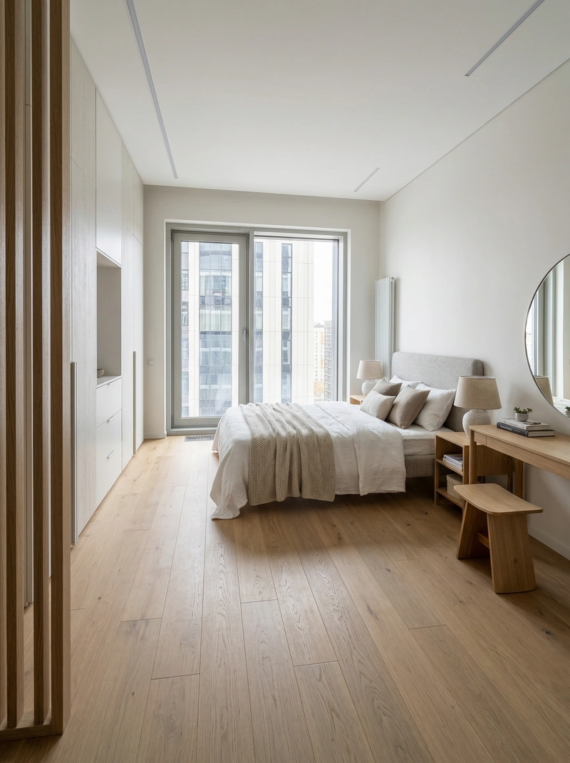 Дизайн интерьера в стиле Сканди — Спальня от нейросети RoomGPT