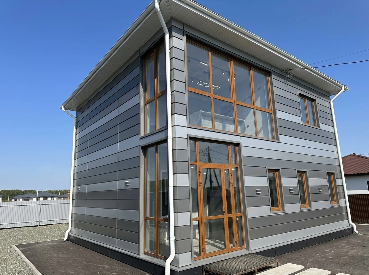 Дизайн фасада в стиле Хай-тек — Фасад от нейросети RoomGPT