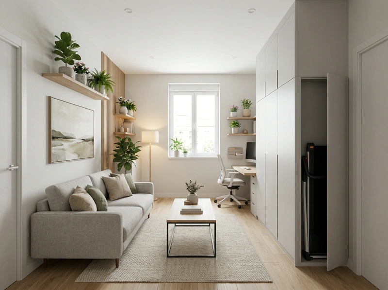 Дизайн гостиной в стиле Сканди — фото интерьера от нейросети RoomGPT