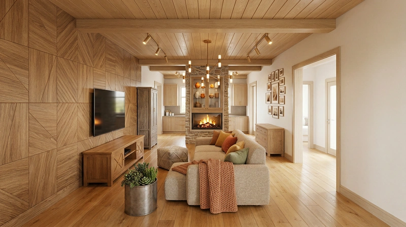 Дизайн интерьера в стиле Хюгге — Гостиная от нейросети RoomGPT