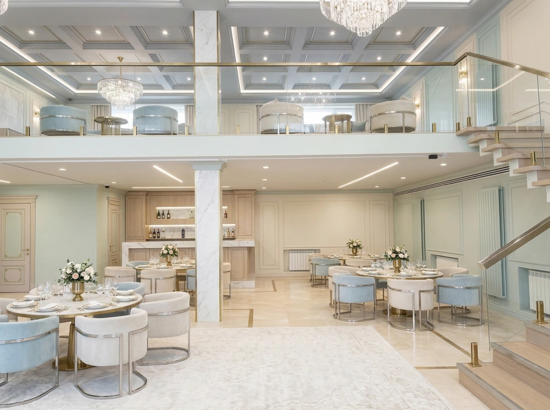 Дизайн гостиной в стиле Неоклассика — фото интерьера от нейросети RoomGPT