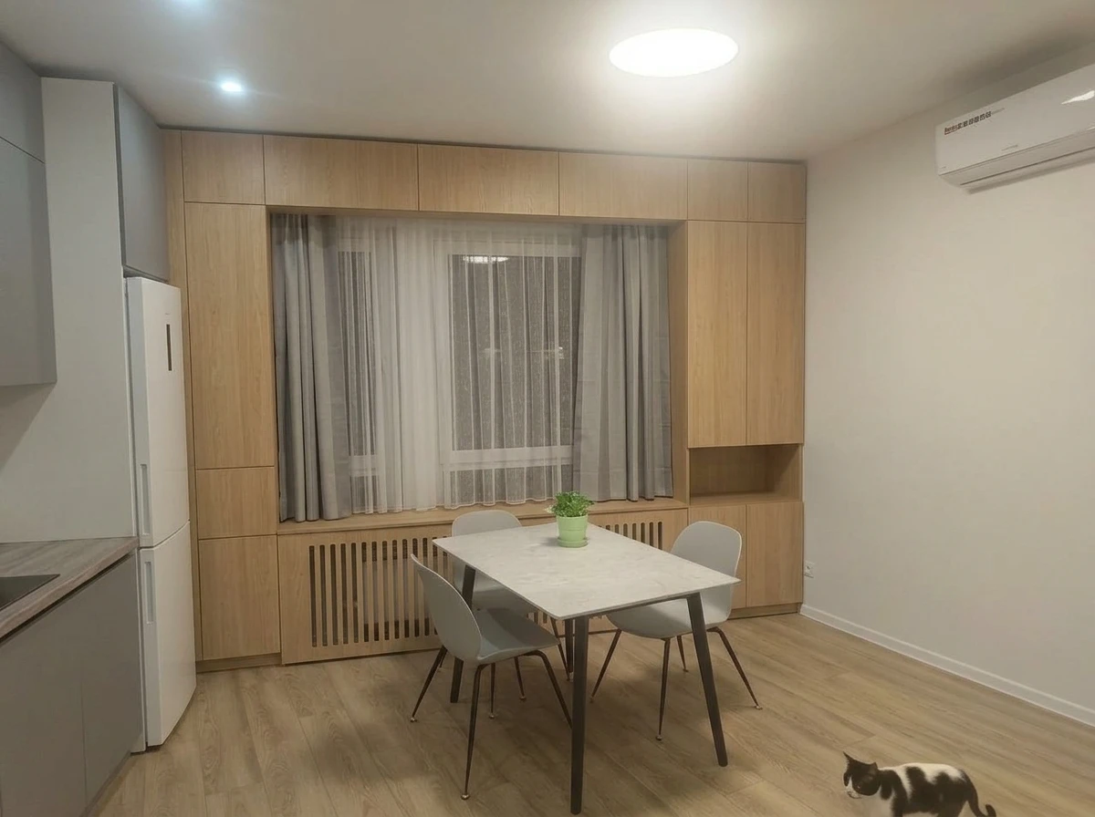 Дизайн кухни в стиле Сканди — фото интерьера от нейросети RoomGPT