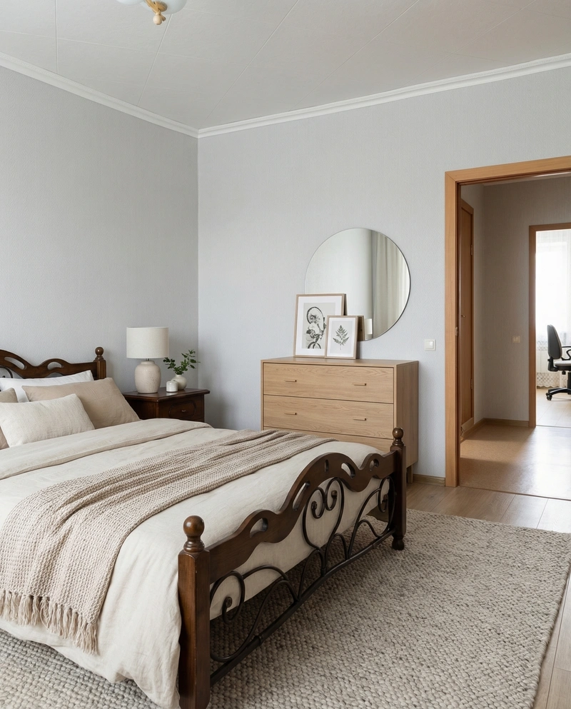 Дизайн интерьера в стиле Сканди — Спальня от нейросети RoomGPT