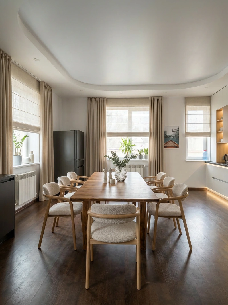 Дизайн кухни в стиле Сканди — фото интерьера от нейросети RoomGPT