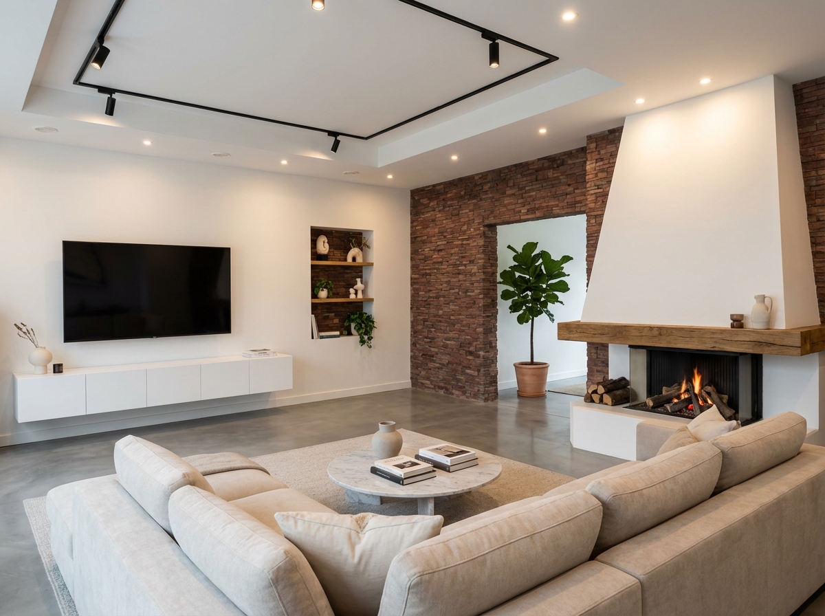 Дизайн гостиной в стиле Минимализм — фото интерьера от нейросети RoomGPT