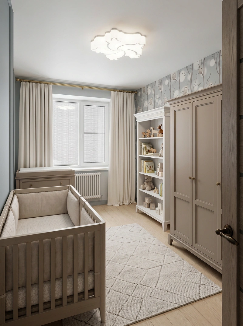 Дизайн интерьера в стиле Классика — Детская от нейросети RoomGPT