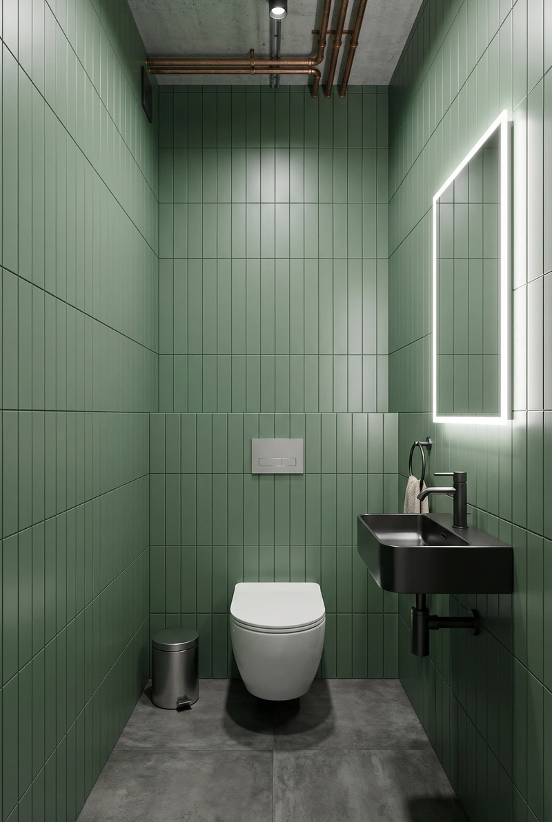 Дизайн интерьера в стиле Лофт — Ванная от нейросети RoomGPT