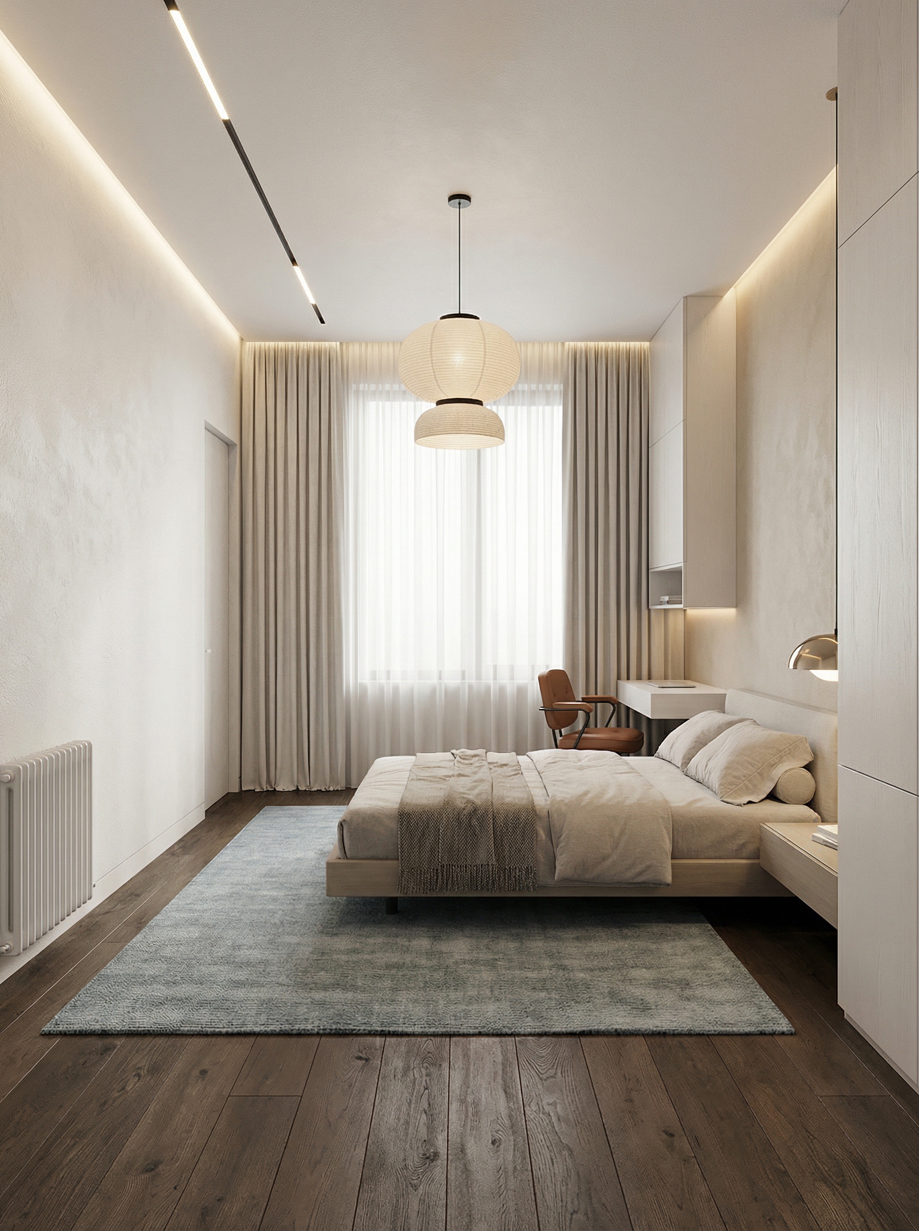 Дизайн спальни в стиле Минимализм — фото интерьера от нейросети RoomGPT