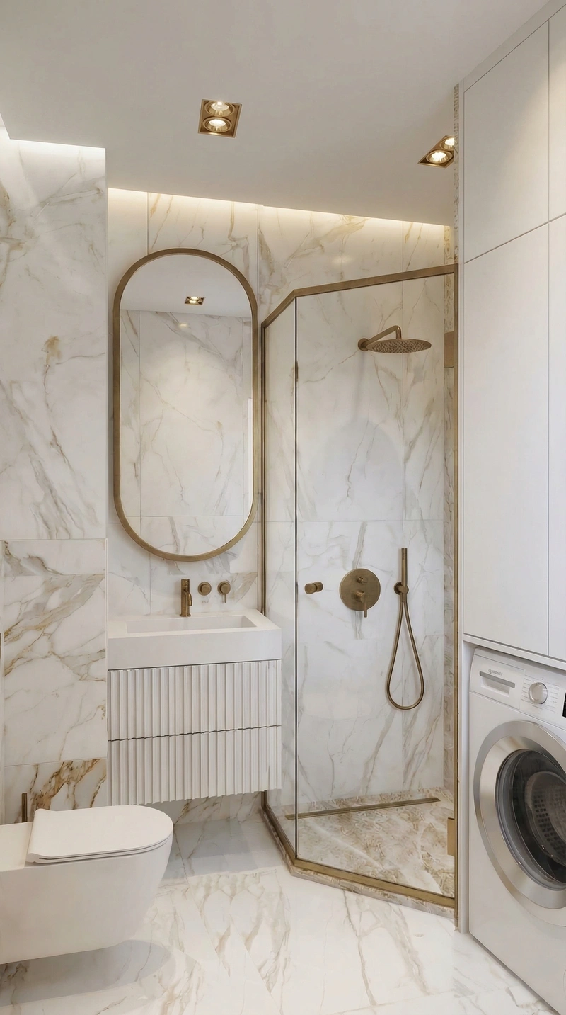 Дизайн интерьера в стиле Минимализм — Ванная от нейросети RoomGPT