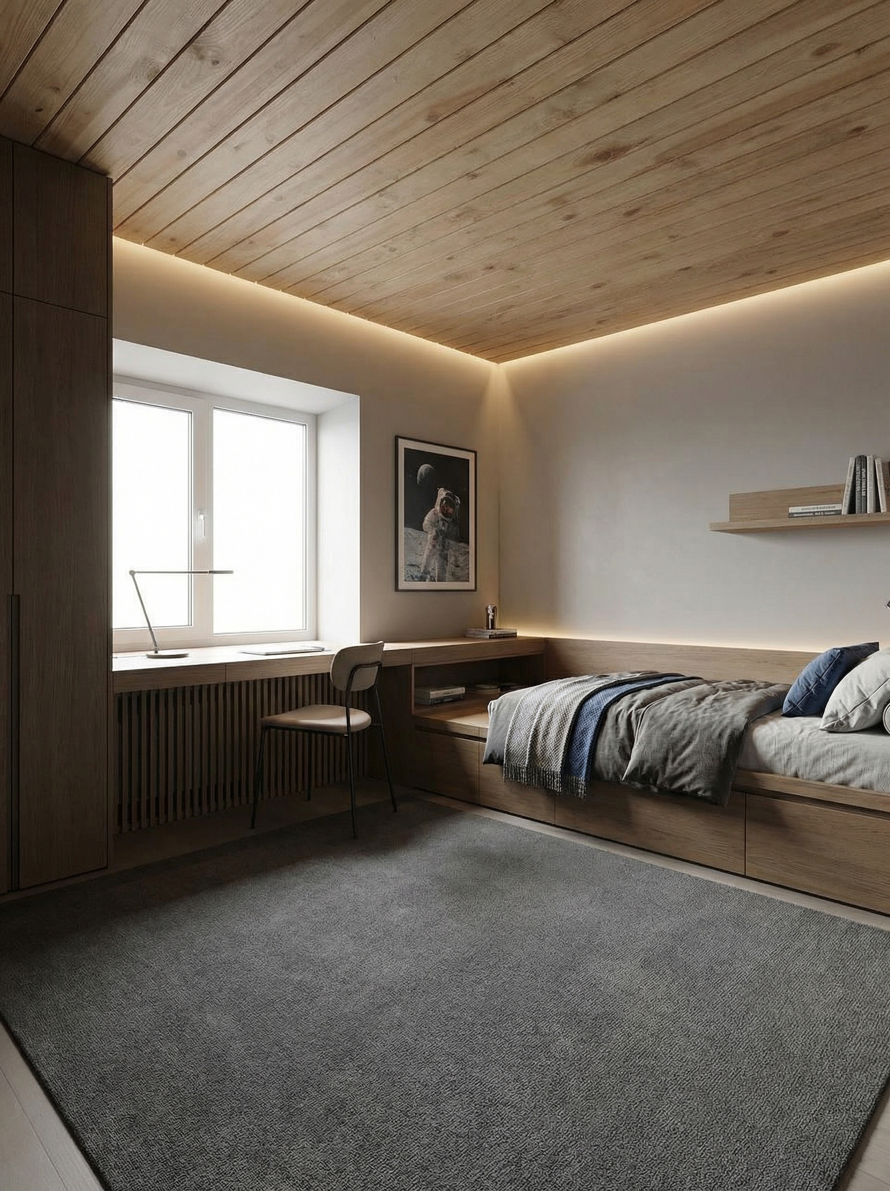 Дизайн детской в стиле Минимализм — фото интерьера от нейросети RoomGPT