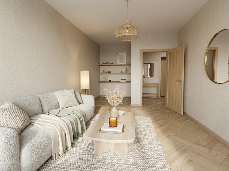 Дизайн интерьера в стиле Хюгге — Гостиная от нейросети RoomGPT