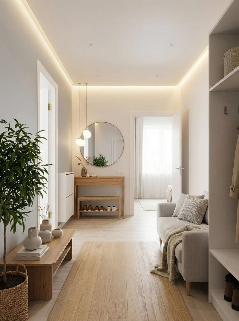 Дизайн гостиной в стиле Сканди — фото интерьера от нейросети RoomGPT