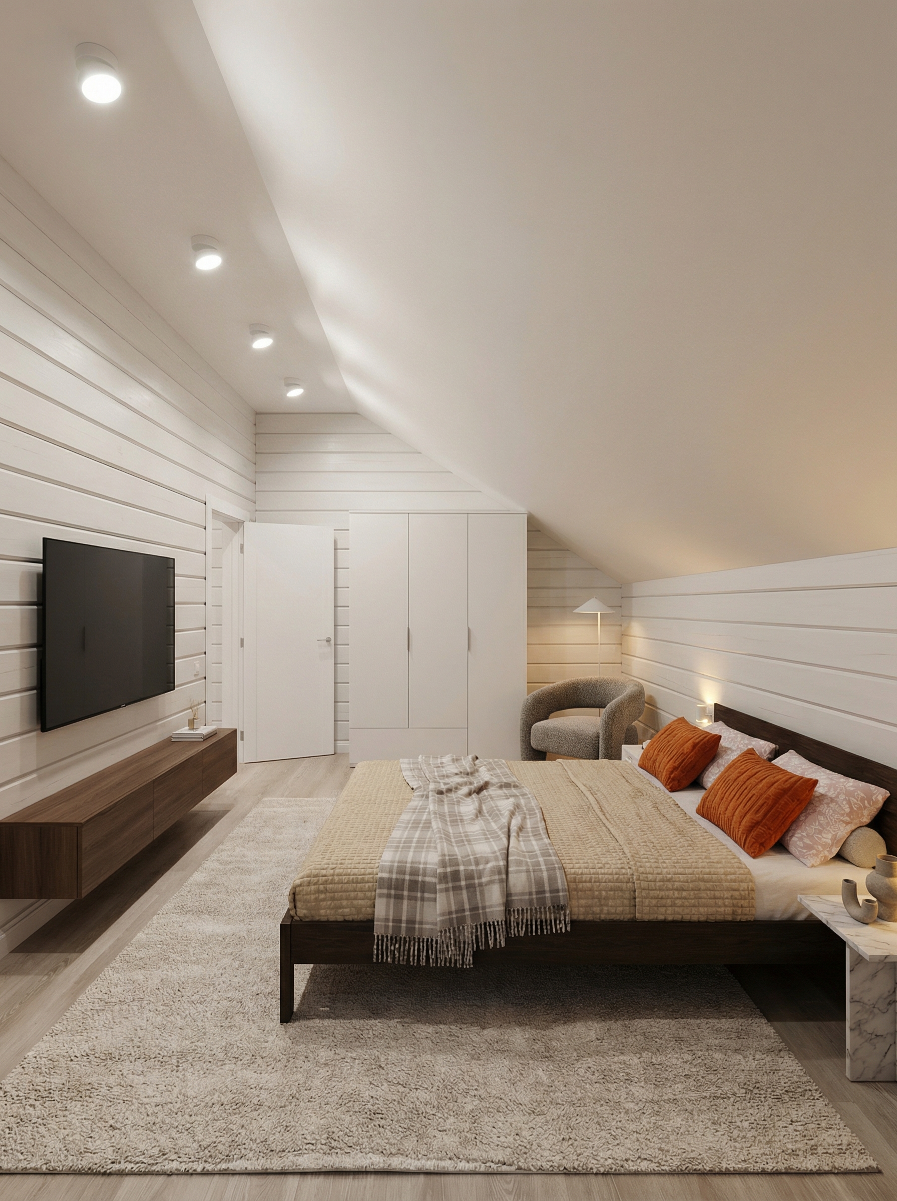 Дизайн спальни в стиле Минимализм — фото интерьера от нейросети RoomGPT