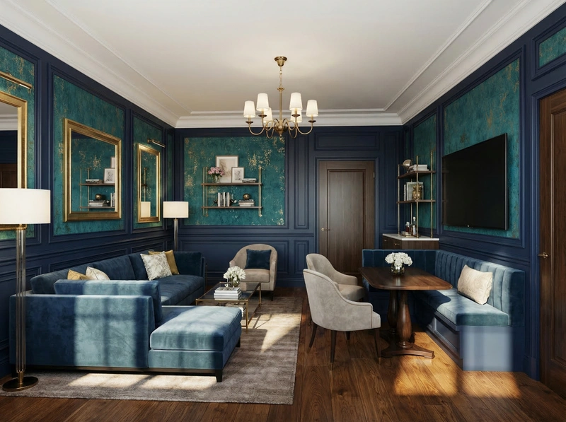 Дизайн кухни в стиле Британский — фото интерьера от нейросети RoomGPT